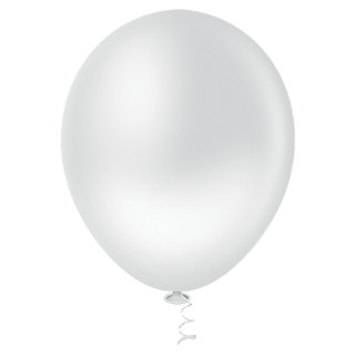 BALÃO PEROLA REDONDO - PIC PIC N°16 BRANCO - Pacote com 12 unidades
