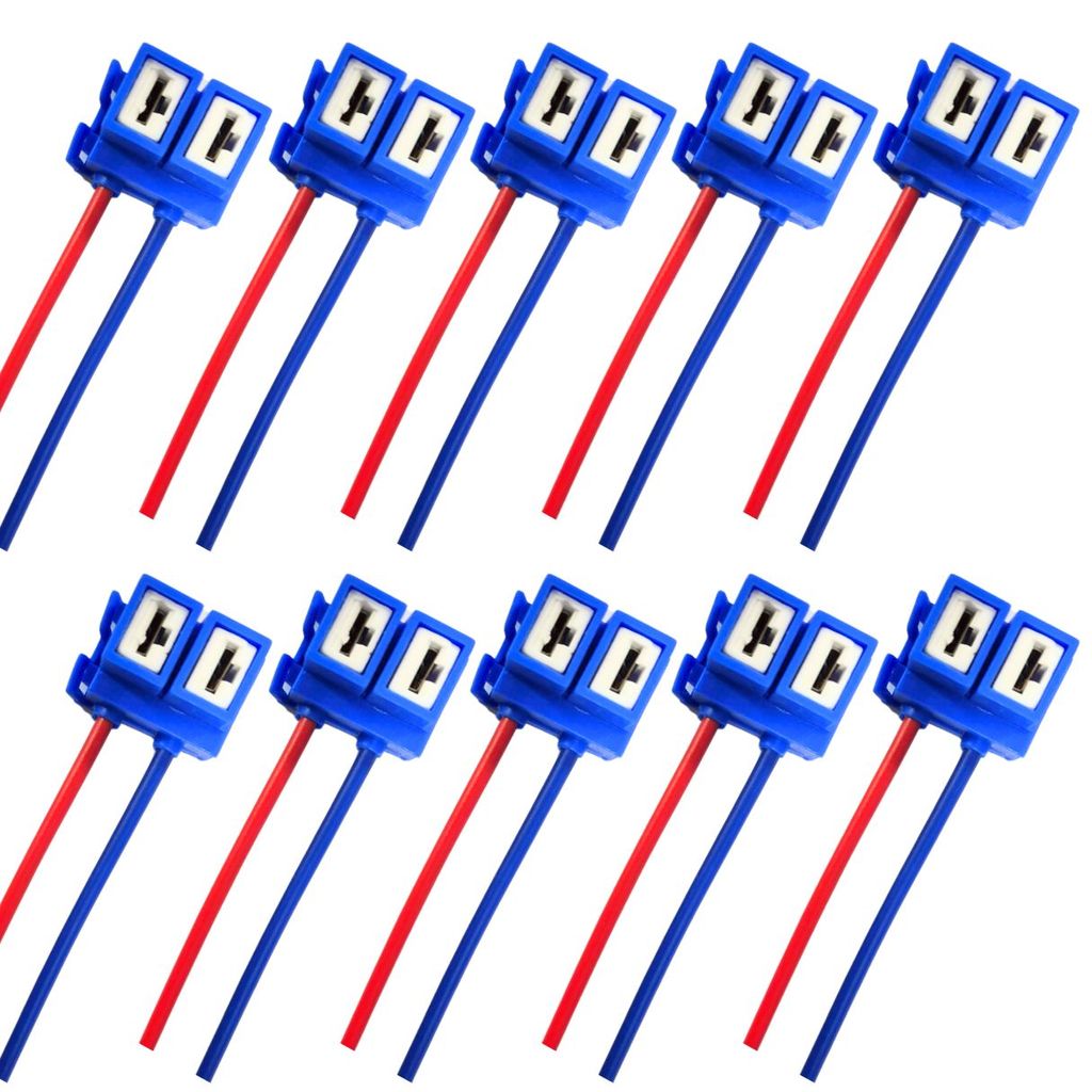 KIT 10 SOQUETE H7 COM CHICOTE PARA LAMPADAS AUTOMOTIVAS 12V/24V em Oferta na Shopee