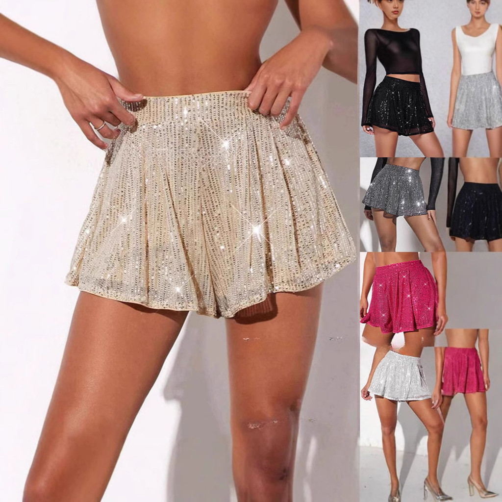 Saia Feminina Com Remendo De Pérola Brilhante em Oferta na Shopee