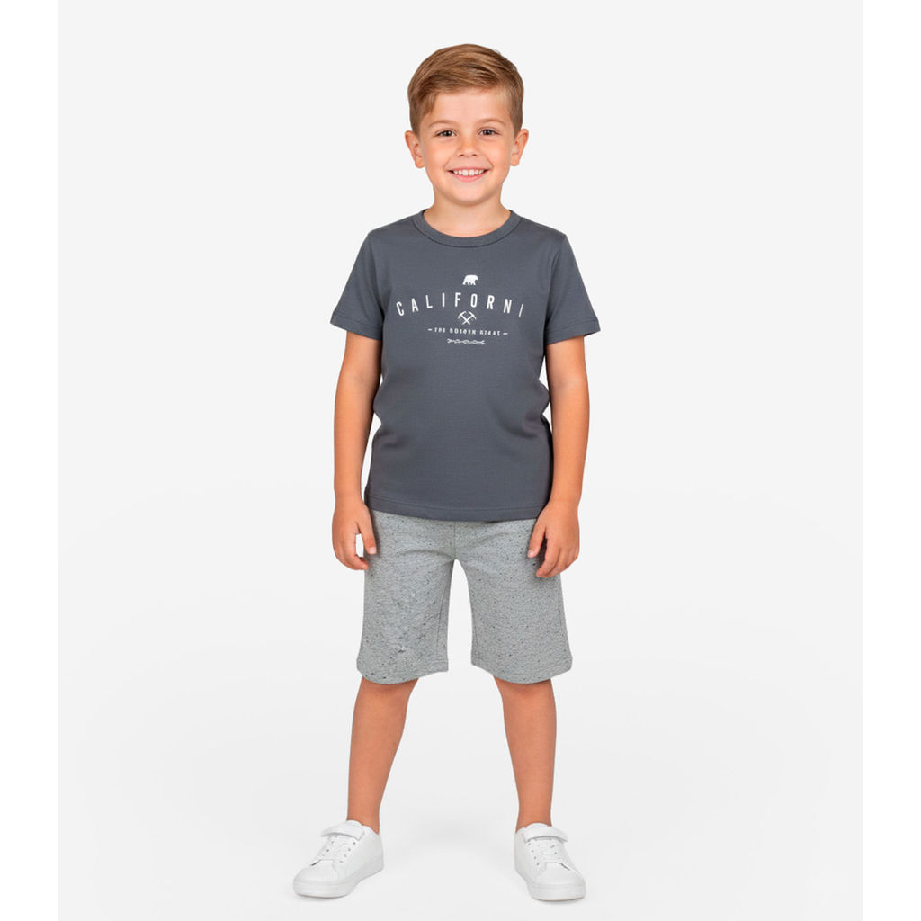 Conjunto Infantil Camiseta e Bermuda Select Cinza em Oferta na Shopee