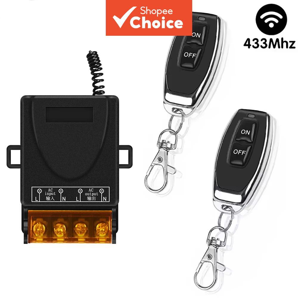 Interruptor sem fio de alta potência de 12V 30A DC para bomba de água, motor, carro, motocicleta, luz