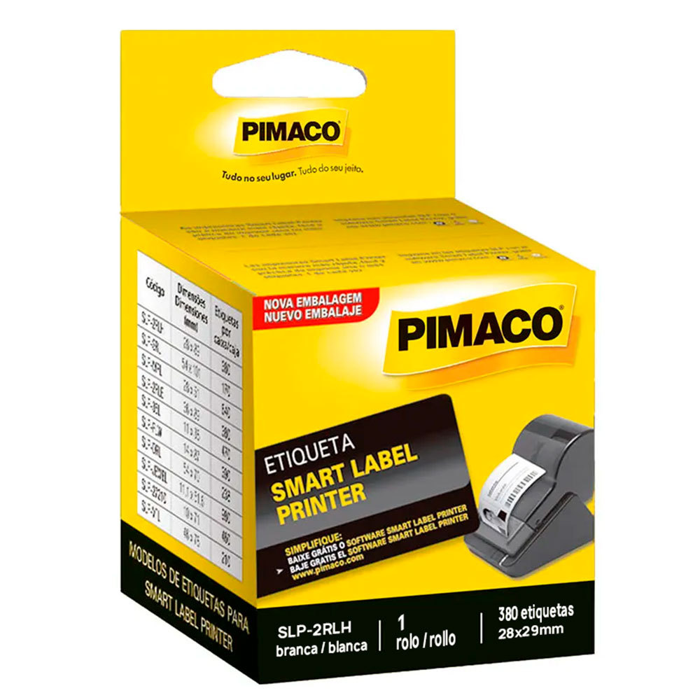 Etiqueta Smart Label SLP-2RLH com 380 etiquetas Pimaco