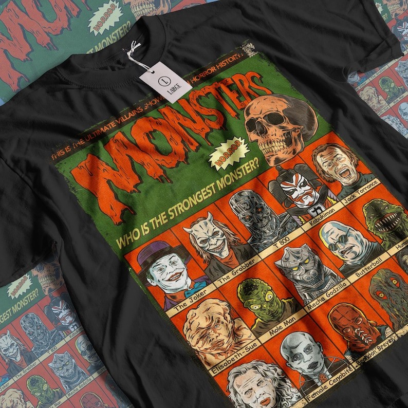 Camiseta Masculina Feminina Oversized Camisa Streetwear Vintage Monsters Aesthetic Estilo Urbano