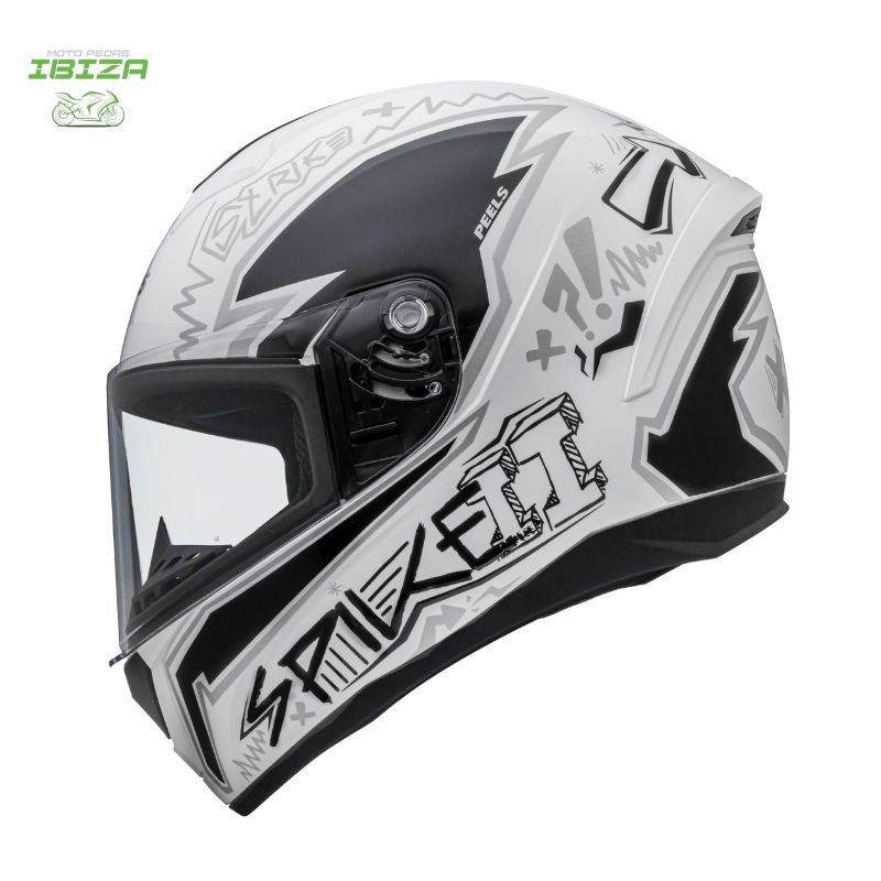 CAPACETE PEELS SPIKE II STK BCO/PTO