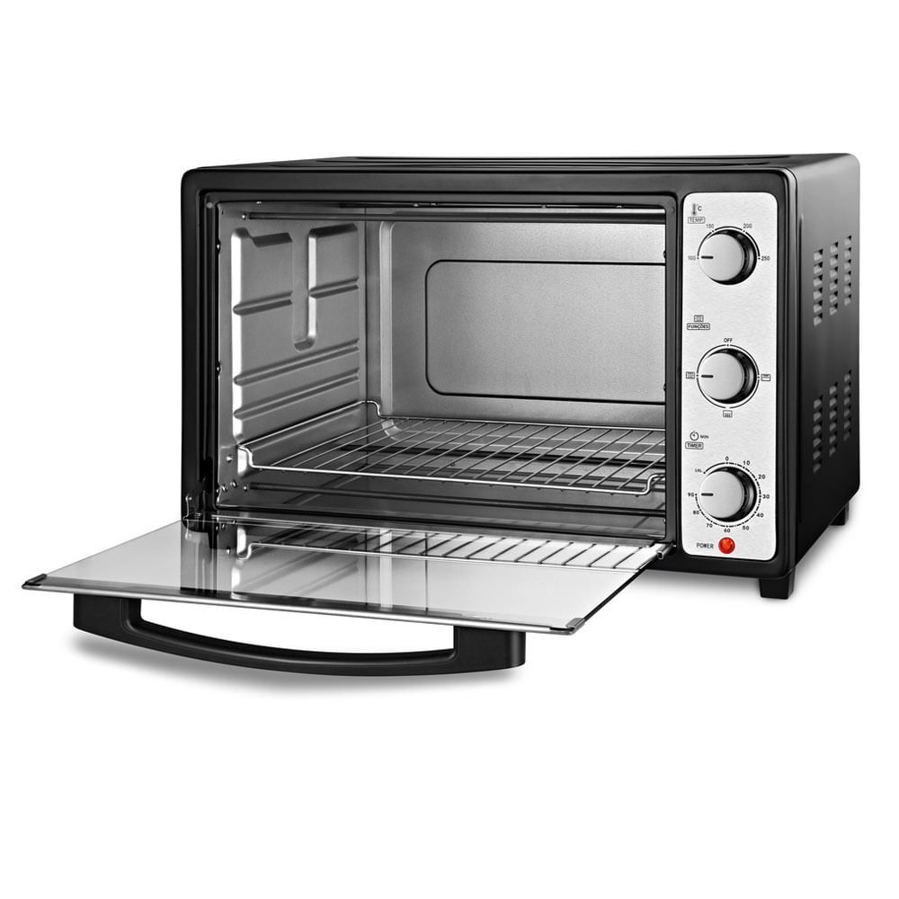 Forno Elétrico 52L Modial Grand Family II 1800W FRN-52-B Preto e Inox 220V em Oferta na Shopee