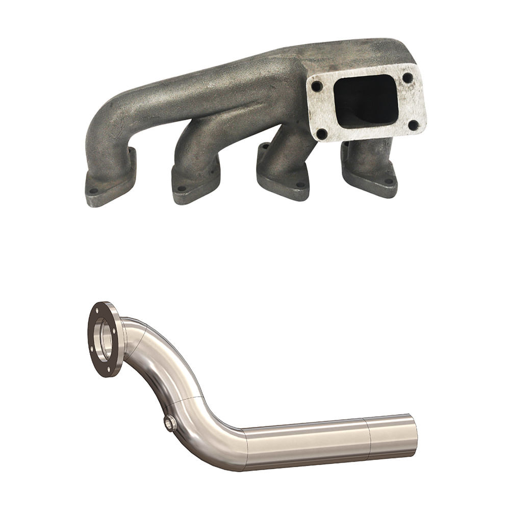 COLETOR DE ESCAPE PARA TURBO GM S10 / BLAZER 2.2 / 2.4 8V - T3 + SAÍDA DE ESCAPE