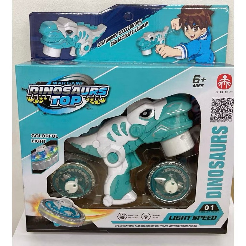 Kit Dinossauro Beyblade com Luz LED – Diversão e Batalhas Incríveis