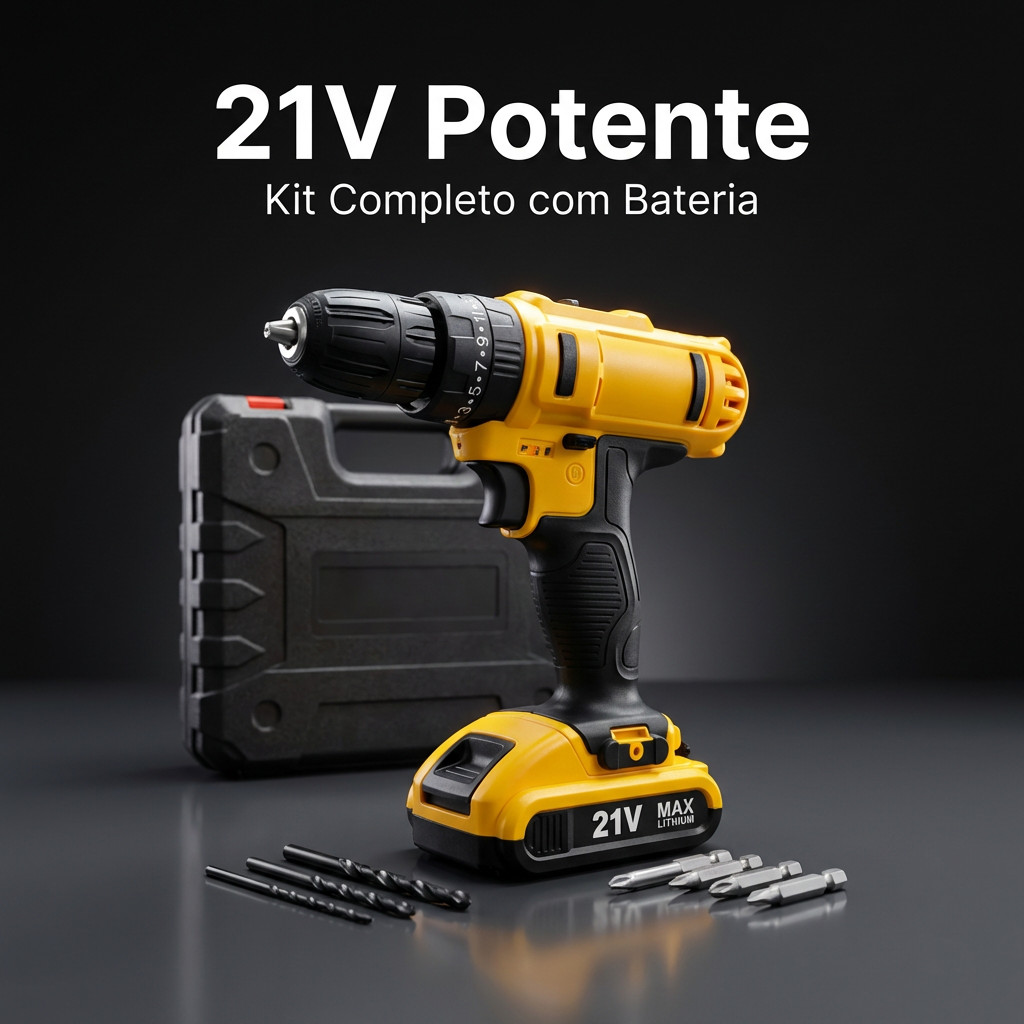 Parafusadeira Furadeira 21V Bivolt - Alta Performance E Mobilidade