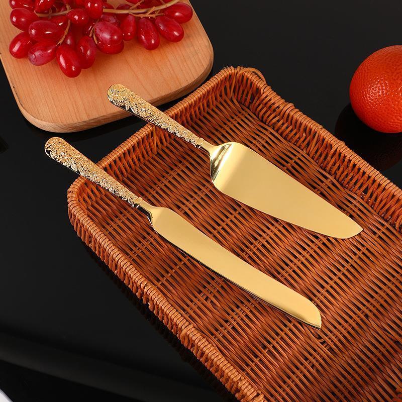 Conjunto de espátula de faca de corte de bolo doméstico High-End restaurante faca conjunto cortador de Pizza criativo fa