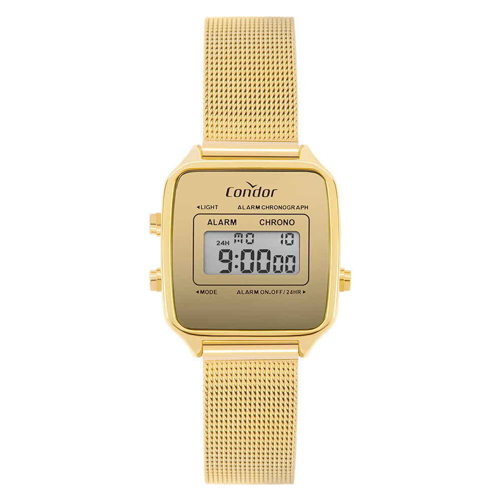 Relógio Condor Feminino Digital Dourado - COJHS512BAF/4D