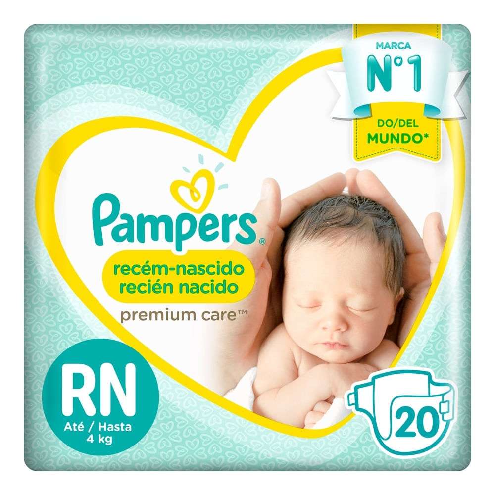 Fralda Pampers Recém-Nascido Premium Care RN 20 Unidades