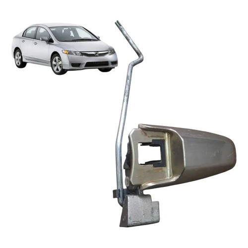 Prolongador Macaneta Porta Dianteira Direita New Civic 2008 Prateado Dianteira