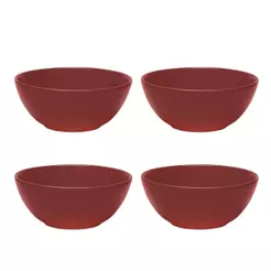 Jogo de 4 Tigelas 600ml Oxford Vermelho Canela