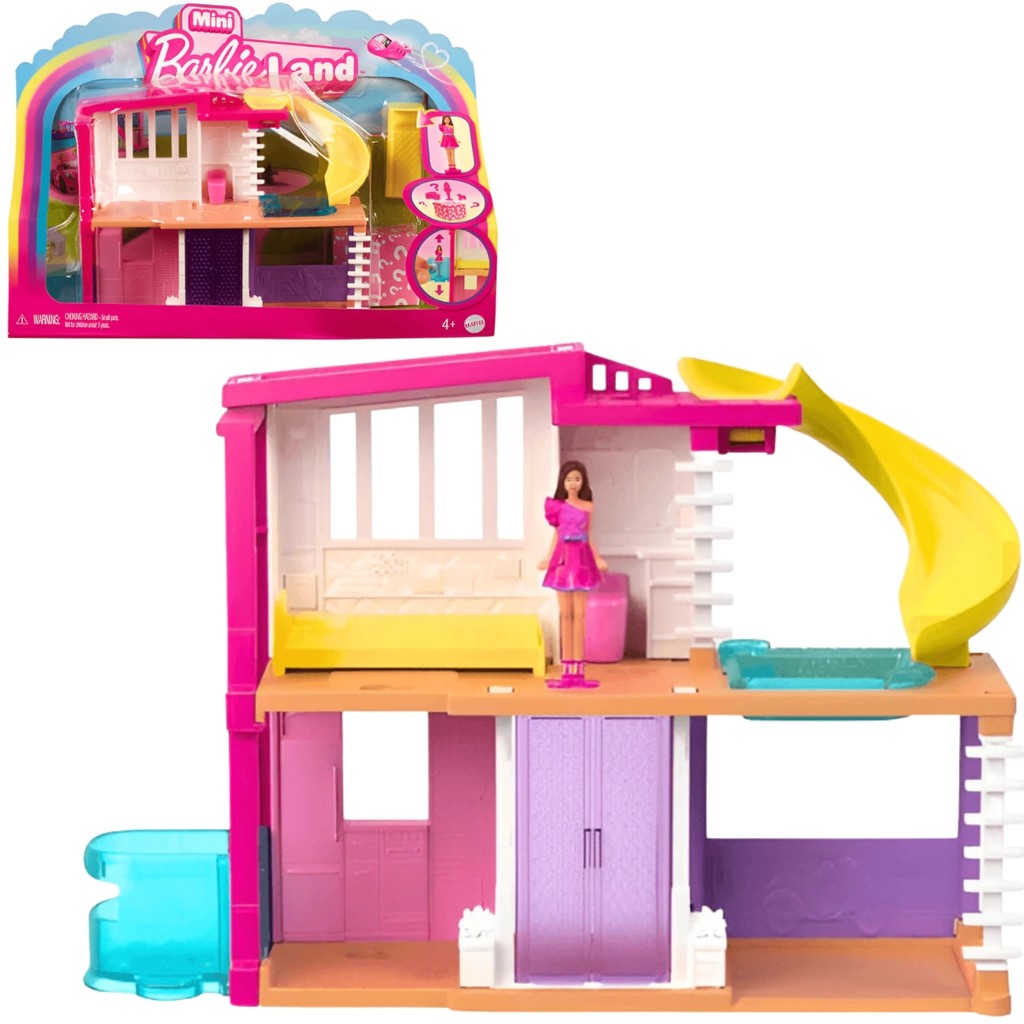 Barbie Land Mini Casa De Boneca Surpresa Morena Mattel