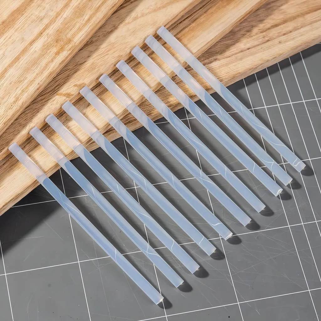 Blister Cartela C/10 Bastão de Cola Quente 7mm Alta Aderência Rápida Eficiência