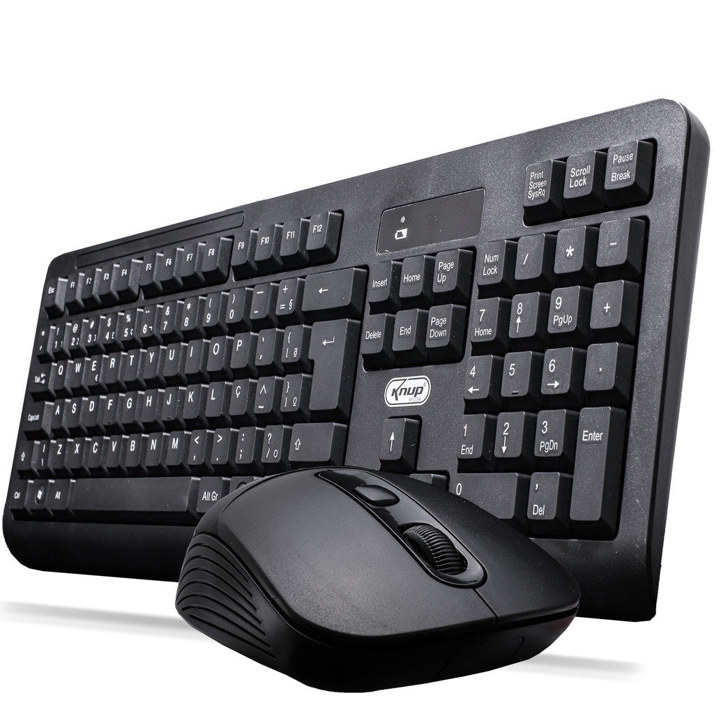 Kit Teclado Mouse Gamer Slim Portátil 2.4ghz Sem Fio Wireless Pc Teclas Macias
