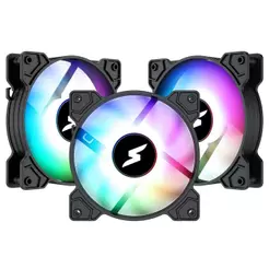 Kit Fan Com 3 Unidades SuperFrame Swift ARGB 120mm Com Controladora Black SF-03