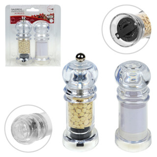 Saleiro E Pimenteiro Acrilico 11 cm - Conjunto de Temperos Modernos e Resistente em Oferta na Shopee