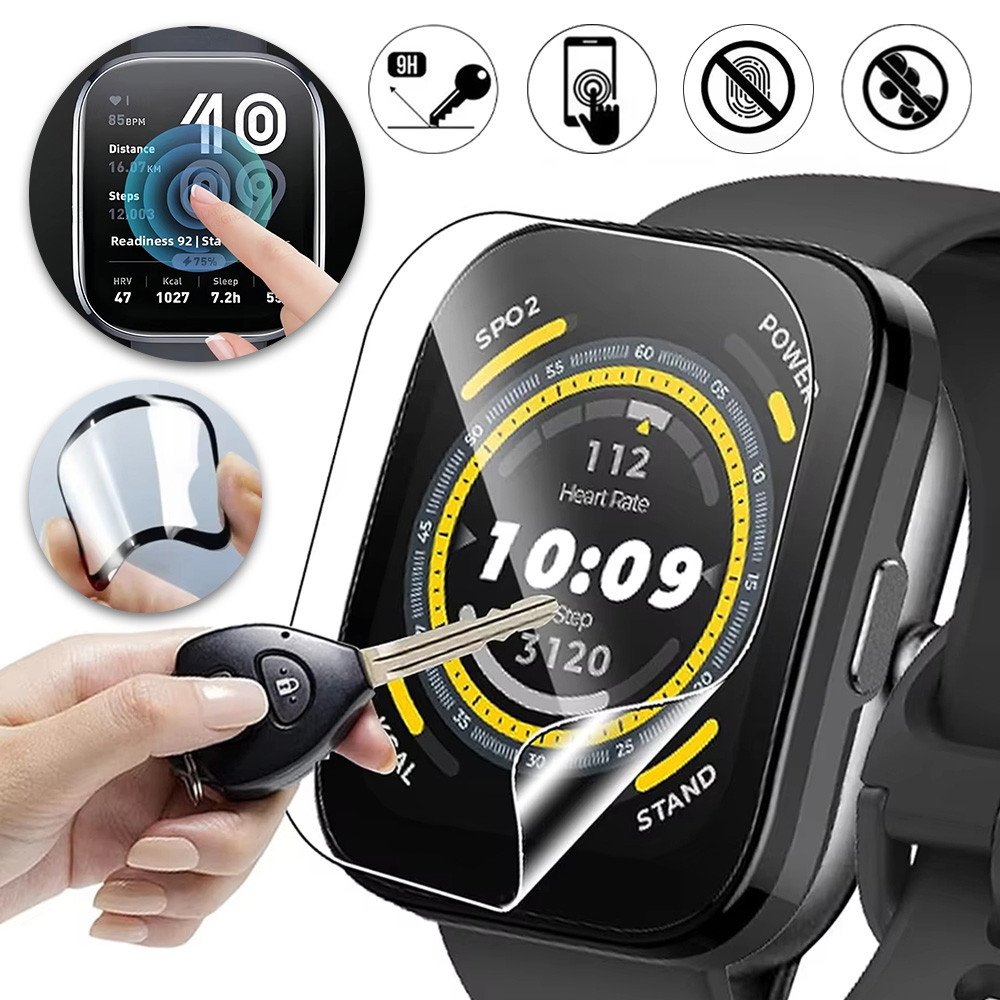 Vidro Temperado Anti Gores/Filme De Hidrogel Macio Para Smartwatch Amazfit Bip 6 Acessórios Protetores De Tela