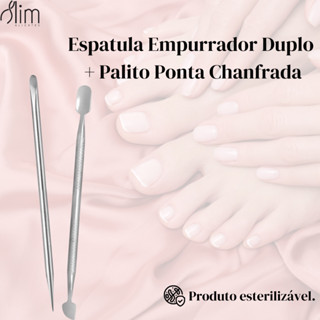 Empurrador 01+ Palito Ponta Chanfrada 04 - Slim - Podologia / Manicure e Pedicure em Oferta na Shopee