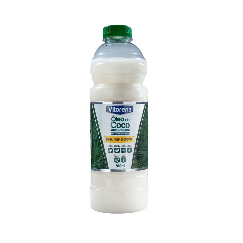 Oleo De Coco Sem Sabor Extra Virgem Óleo De Coco 900ml Vitorena