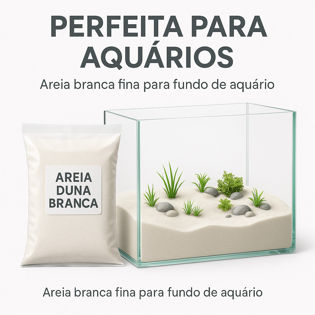 10 kg Areia De Duna Branca Super Premium Saco Aquários Lagos em Oferta na Shopee