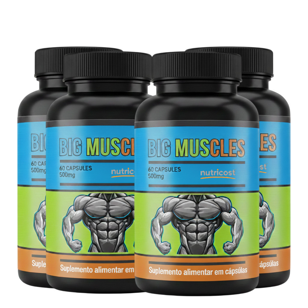 4 Big Muscle 60 cápsulas - Mais Força e Resistência nos Treinos