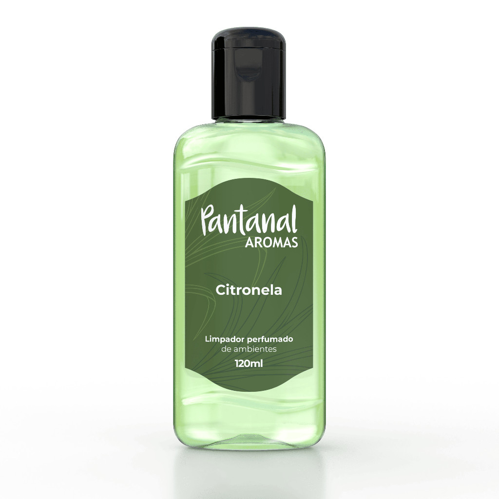 Limpador Perfumado Citronela 120ml Pantanal Aromas Repelente Natural Xô Inseto e Mosca Casa limpa