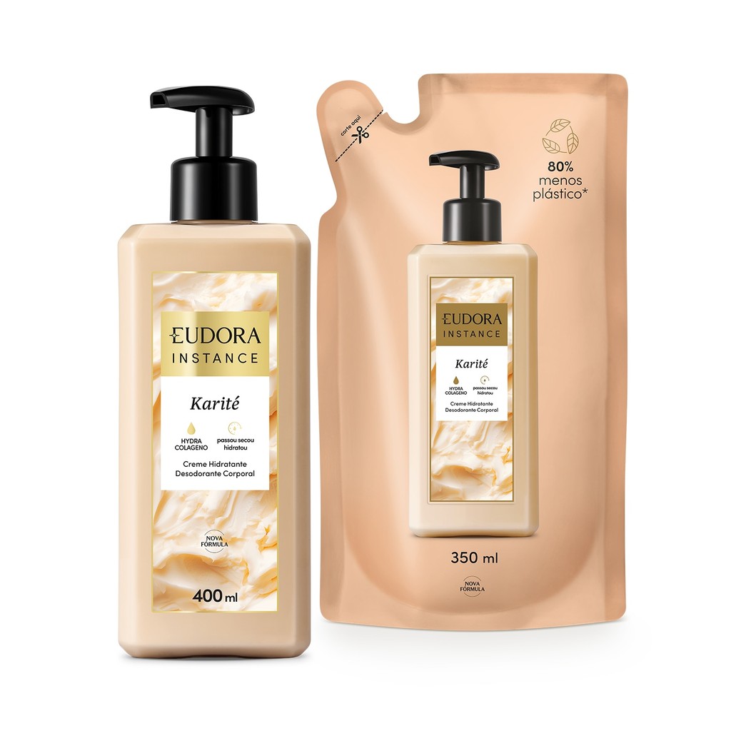 Combo Instance Karité: Creme Hidratante Desodorante Corporal 400ml + Refil 350ml