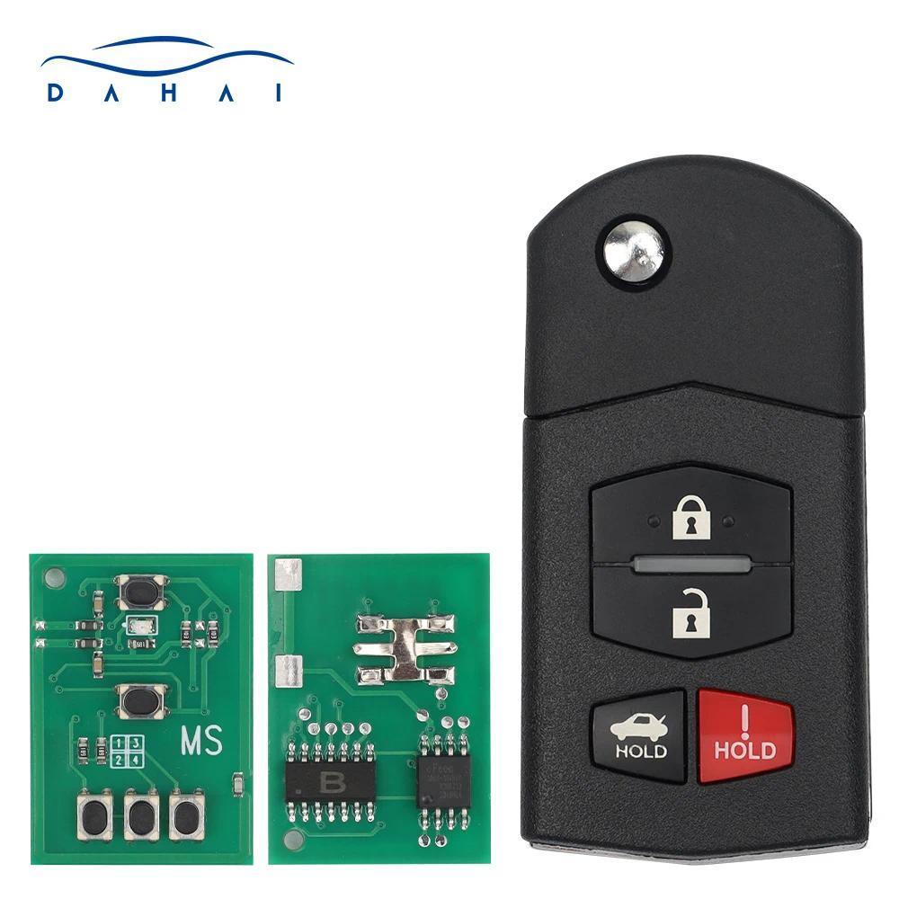 dahai KPU41788 41525 313.8MHZ 3/4 Botões Flip Remoto Chave Do Carro Para mazda 6 3 2005-2011 313.8MHZ 4D63 Chip Auto Fob