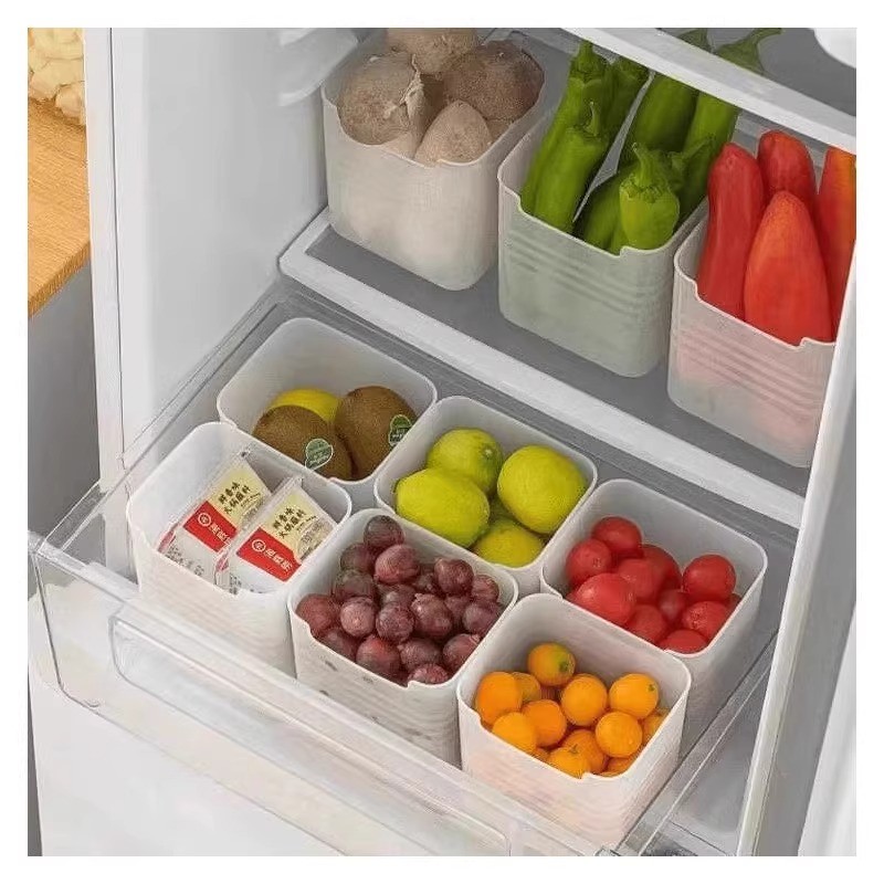 Caixa de armazenamento para porta lateral de geladeira, cozinha, arrumada, alimentos, cebolinha, gengibre, alho, ovo, fe