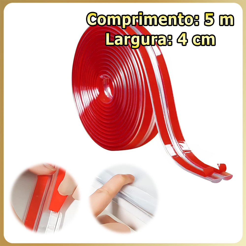 4cm x 5m Protetor de borda transparente fita autoadesiva para portas de armário escrivaninha móveis e bancada de cozinha
