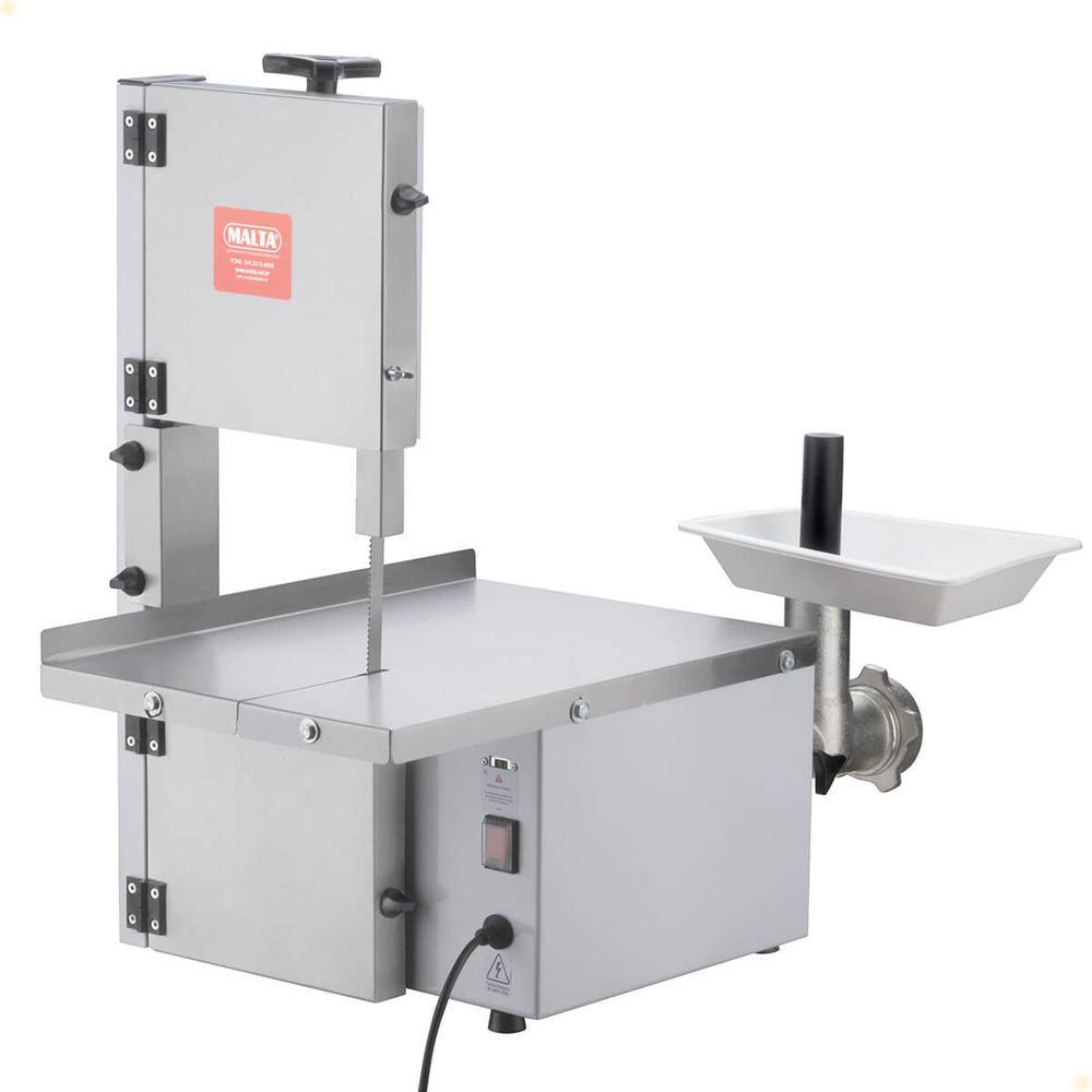 Mini Serra Fita Malta Branca Mesa Inox com Moedor Boca 5 Motor 1/3 Cv Bivolt 3101063