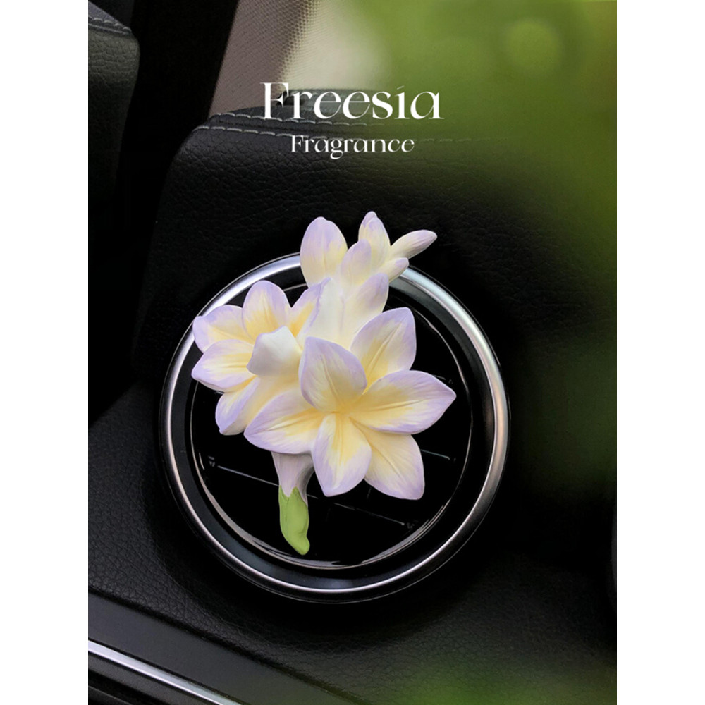 Freesia flores carro aromaterapia Perfume Interior do carro saída de ar clipe High-End difusor gesso decoração gardênia
