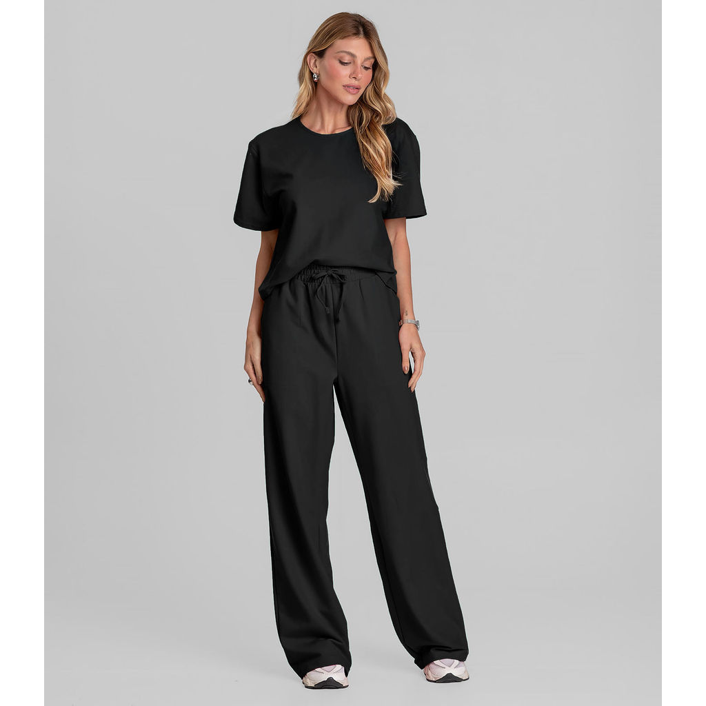 Conjunto Feminino em Molecotton Dianna Preto Conjunto Feminino em Molecotton Dianna Preto