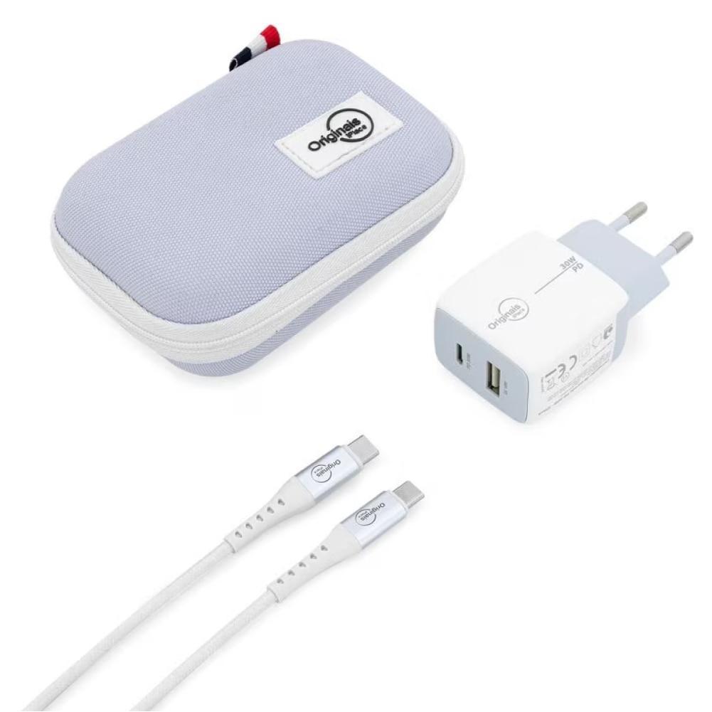 Kit de Viagem USB-C 30W Originais iPlace com Carregador e Cabo