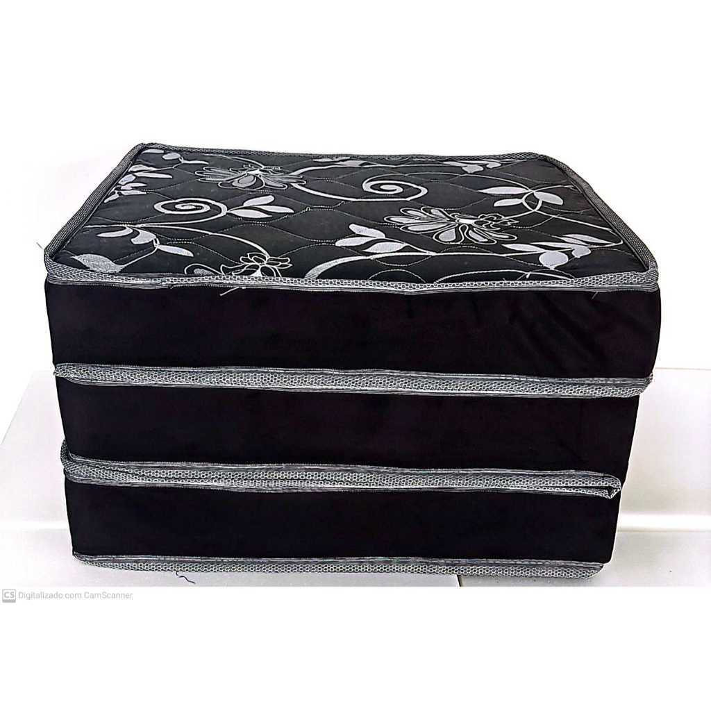 Colchão Puff colchonete 3/1 solteiro 180x60x10 dobravel acampamento camping praia sitio