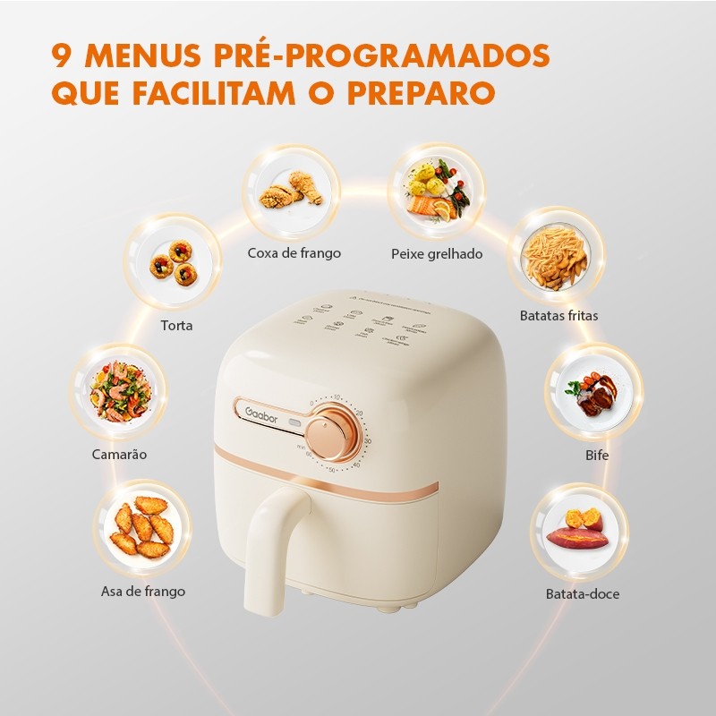 [Oferta Combinada] Gaabor 1,4L Air Fryer AF20M +Espremedor de frutas portátil USB 350 ml + 280 ml FP03T — imagem 2 de 2