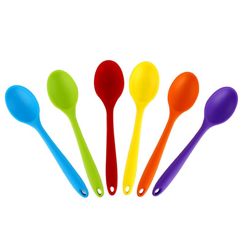 Colher de silicone para cozinha, utensílio de cozinha integrado, acessório de cozinha, colher para sopa densa, venda por