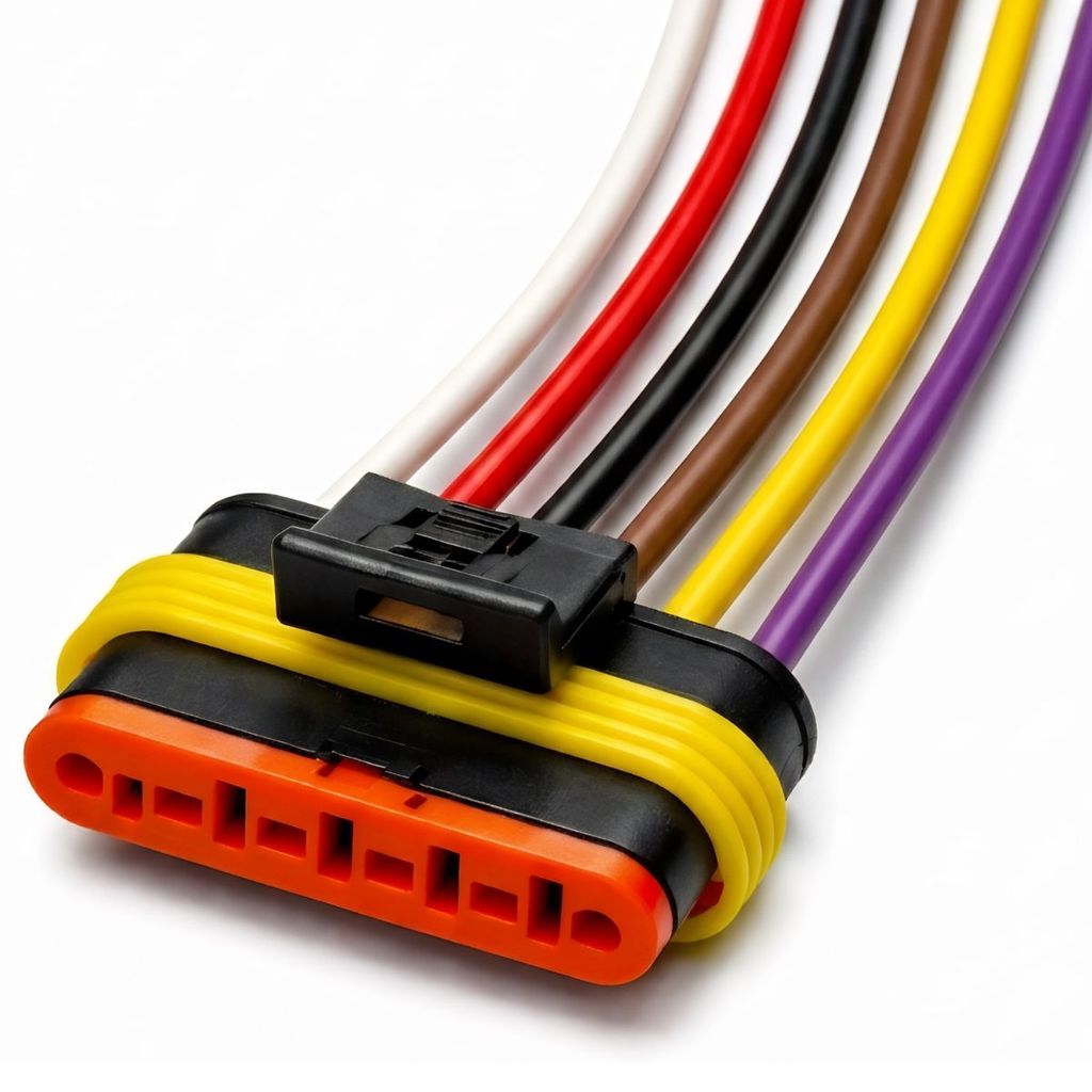CHICOTE REPARO BICO INJETOR FIAT PALIO LINEA 6 VIAS FEMEA COM TRAVA ELETRICA