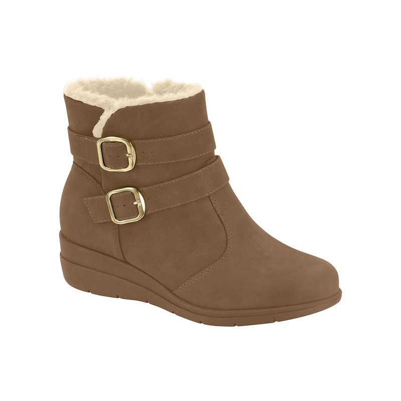 Bota Feminina Sneakers Pelinho Salto Baixo Modare Original
