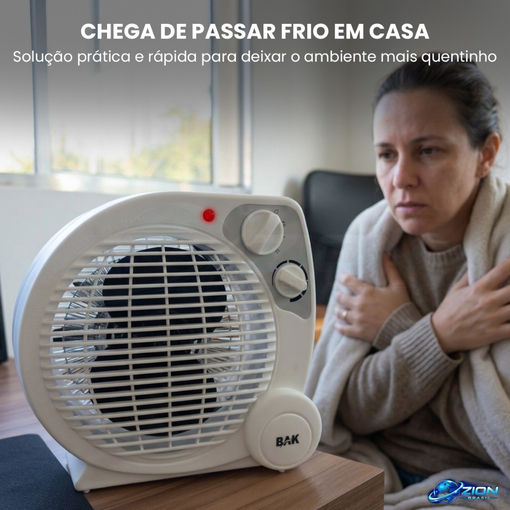 Termoventilador Aquecedor De Ambiente Portátil Para Quarto Sala Escritório 110V Ou 220V