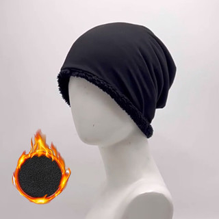 Touca de Inverno Quente com Forro de Lã, à Prova de Vento, Protetora contra o Frio, para Ciclismo, com Capuz, Dupla Cama
