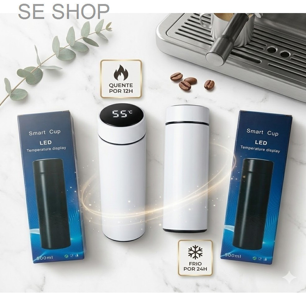 Garrafa Térmica Smart 500ml com Sensor de Temperatura LED DigitalMPIW