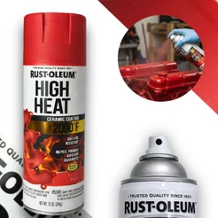 Tinta Spray Vermelho Fosco Alta Temp Motor 1093°c Rust Oleum