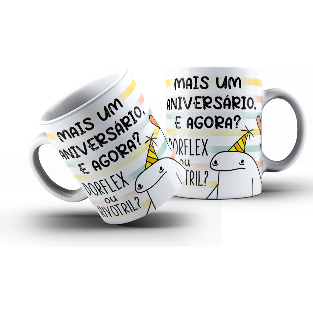 Caneca 325ml Flork Dorflex Ou Rivotril?