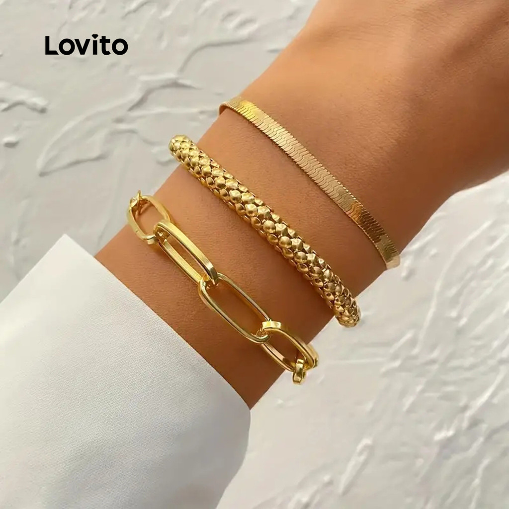 Lovito Pulseira Simples LCS31A97 em Oferta na Shopee