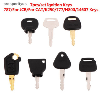 7pcs/conjunto Kit de Chave de Ignição para Escavadeira de Construção 14607 5P8500 K250 H800 para Peças e Acessórios JCB