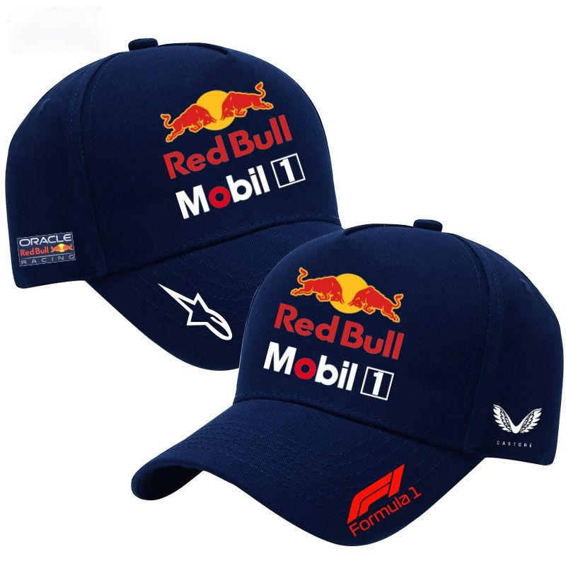 Bonés de Beisebol Red Bull F1 Oracle Red Bull Racing para Homens, Chapéu Esportivo Confortável, Ajustável, Respirável, B