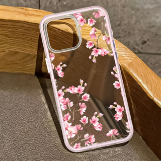 Anti-amarelecimento ETERNAL Capa 2 Em 1 Capinha Para iPhone 16 15 14 Plus 13 12 11 17 Air Pro Max Transparente Flor Rosa em Oferta na Shopee